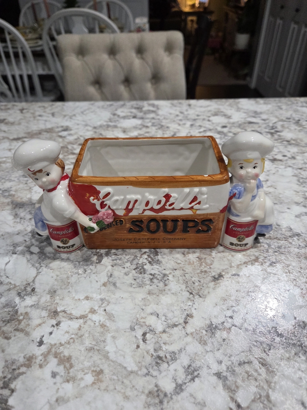 Vintage CAMPBELL'S Soups Ceramic Kitchen CATCHALL /Planter. #33028.  1997